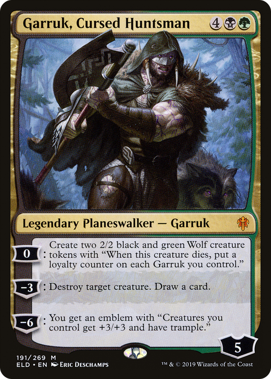 Garruk, Cursed Huntsman [Throne of Eldraine] Foil