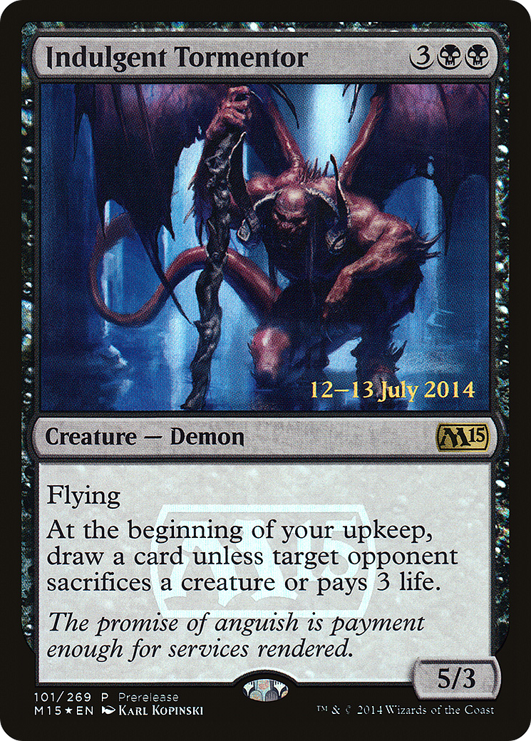 Indulgent Tormentor [Magic 2015 Prerelease Promos] | Silver Goblin