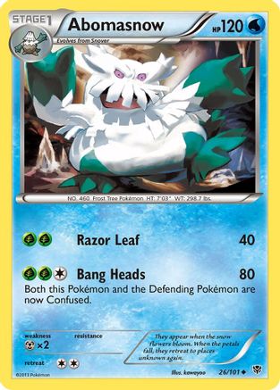 Abomasnow (26) Reverse Holofoil - Plasma Blast