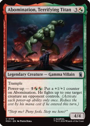 Abomination, Terrifying Titan (198) Foil - Marvel Super Heroes
