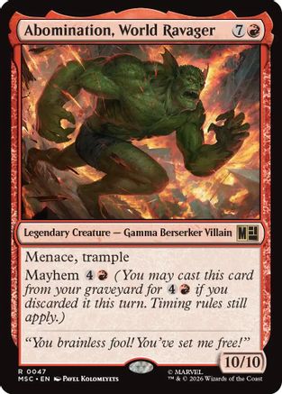 Abomination, World Ravager (047) Surge Foil - Commander: Marvel Super Heroes