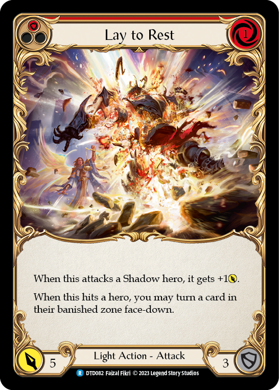 Lay to Rest (Red) Rainbow Foil (DTD082) - Dusk till Dawn | Silver Goblin