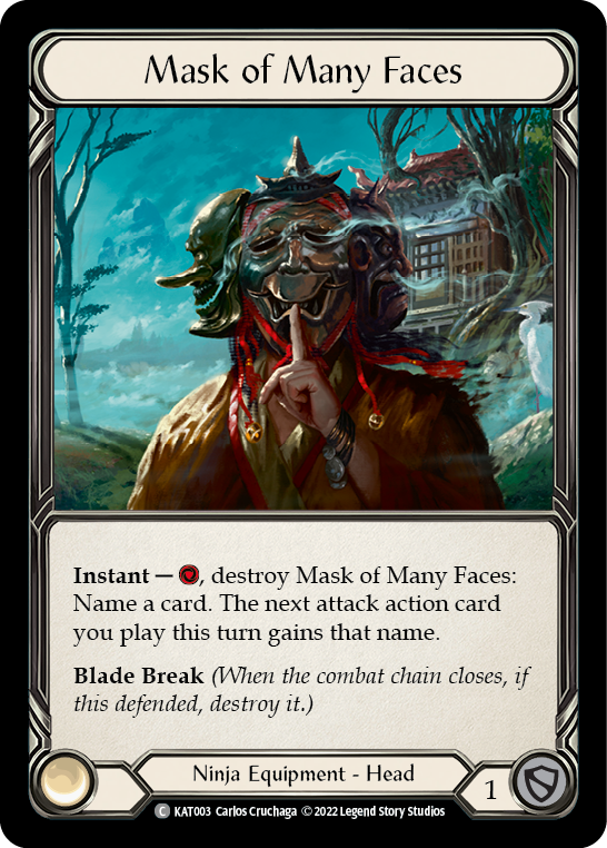 Mask of Many Faces [KAT003] (Outsiders Katsu Blitz Deck) | Silver Goblin