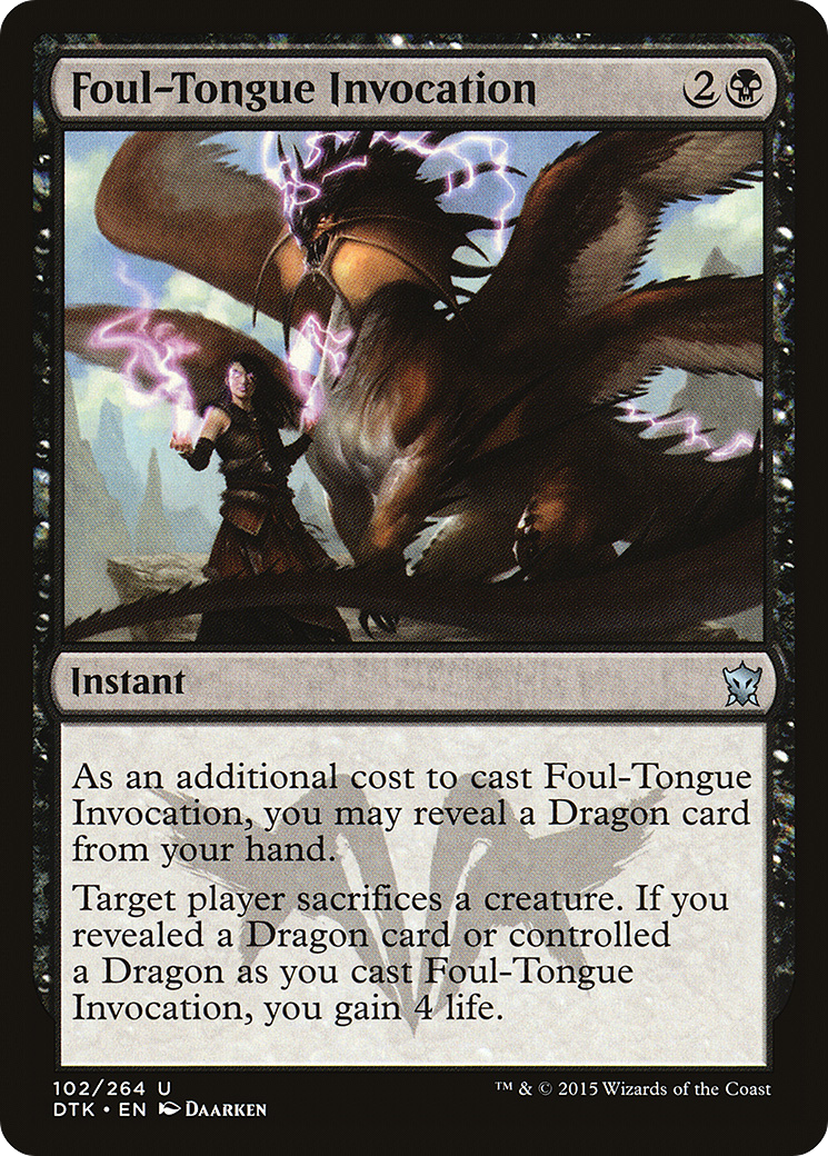 Foul-Tongue Invocation [Dragons of Tarkir] Foil
