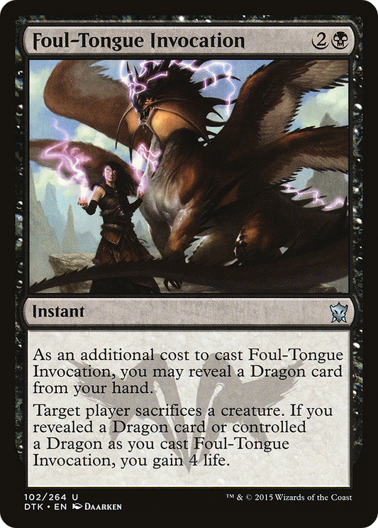Foul-Tongue Invocation [Dragons of Tarkir] Foil