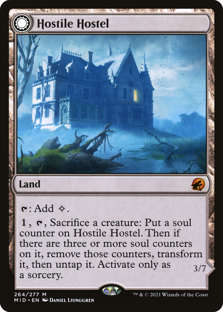 Hostile Hostel // Creeping Inn [Innistrad: Midnight Hunt] Foil
