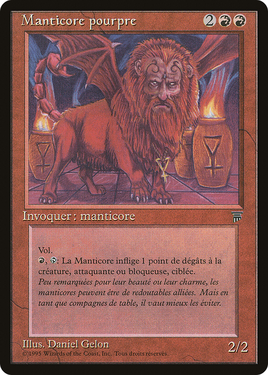 Crimson Manticore (French) - "Manticore pourpre" [Renaissance]