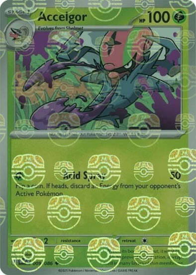 Accelgor (Master Ball Pattern) (9) Reverse Holofoil - White Flare