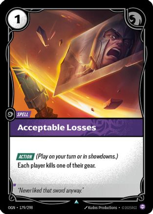 Acceptable Losses (179) Foil - Origins
