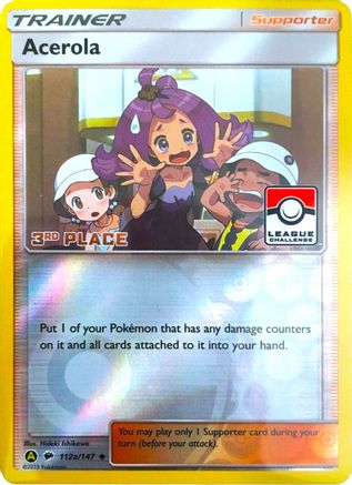 Acerola (League Challenge) [3rd Place] (112a) Reverse Holofoil - League & Championship Cards