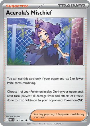Acerola's Mischief (180) Reverse Holofoil - Ascended Heroes