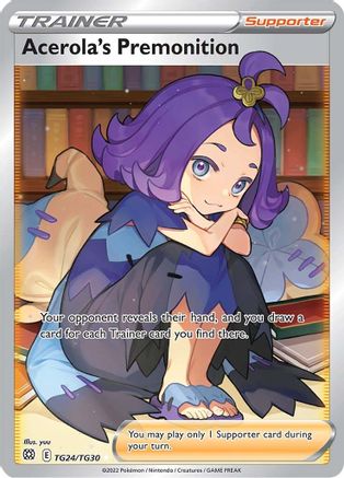Acerola's Premonition (Full Art) (TG24) Holofoil - Brilliant Stars