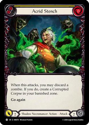 Acrid Stench (Yellow) (IAR070) Rainbow Foil - Usurp the Shadow Throne