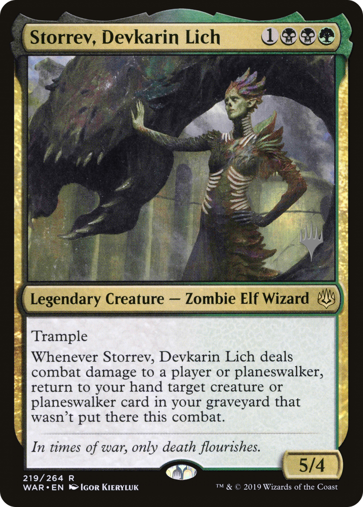 Storrev, Devkarin Lich (Promo Pack) [War of the Spark Promos] Foil