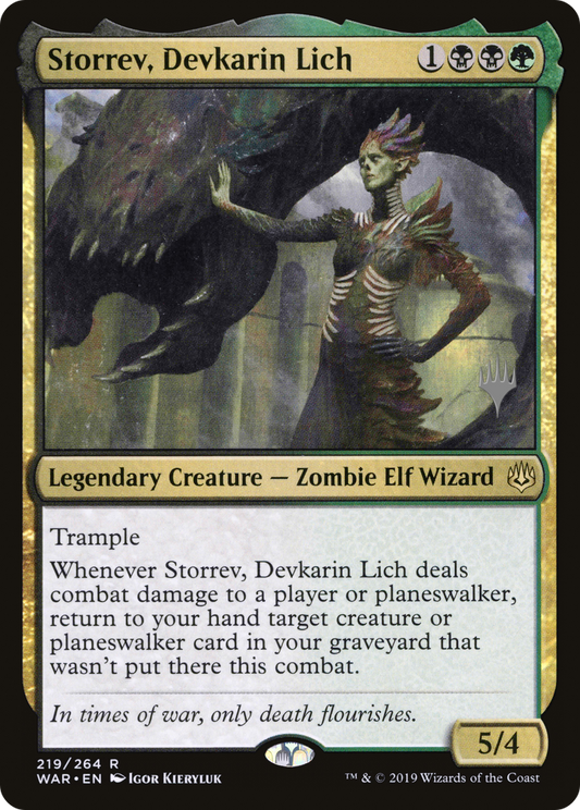 Storrev, Devkarin Lich (Promo Pack) [War of the Spark Promos] Foil