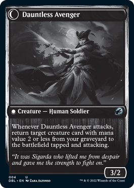 Bereaved Survivor // Dauntless Avenger [Innistrad: Double Feature] Foil