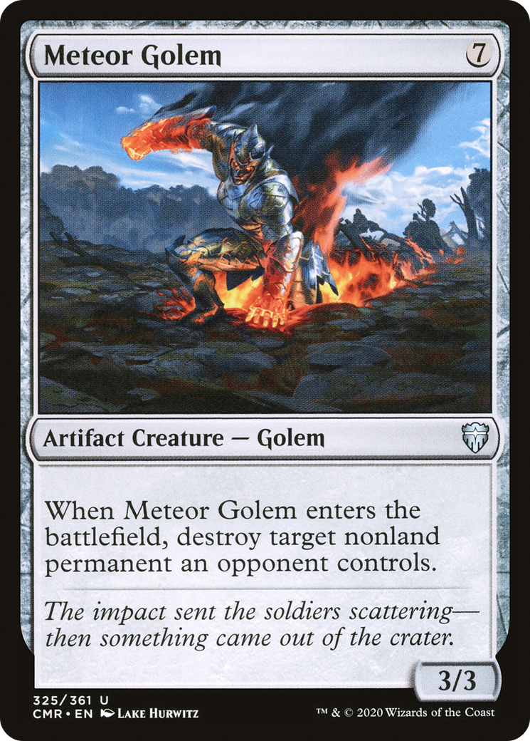 Meteor Golem (325) [Commander Legends] Foil