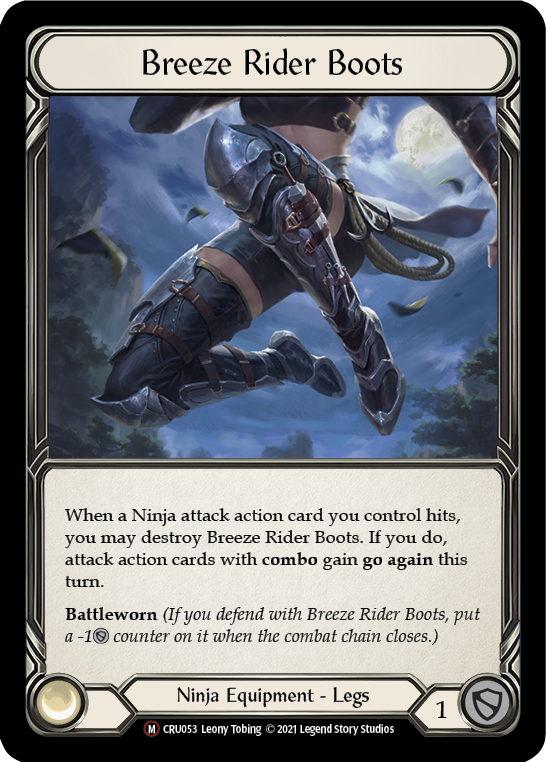 Breeze Rider Boots [U-CRU053] (Crucible of War Unlimited)  Unlimited Rainbow Foil | Silver Goblin