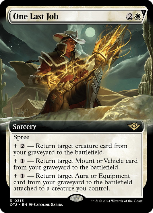 One Last Job (Extended Art) [Outlaws of Thunder Junction] Foil