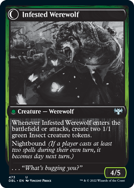 Infestation Expert // Infested Werewolf [Innistrad: Double Feature] Foil