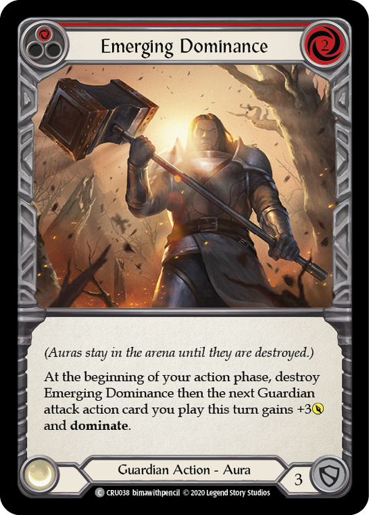 Emerging Dominance (Red) 1st Edition Rainbow Foil (CRU038) - Crucible of War