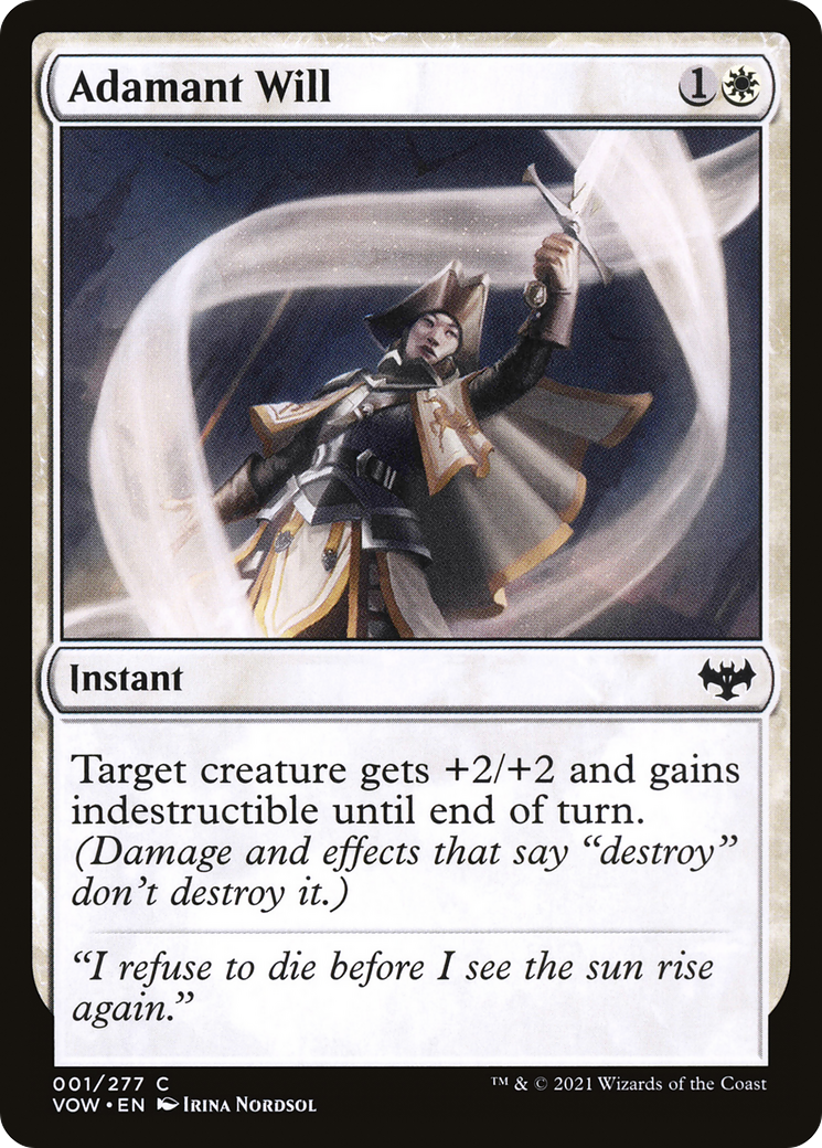 Adamant Will (001) - Innistrad: Crimson Vow Foil