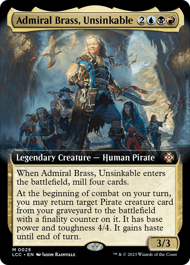 Admiral Brass, Unsinkable (Extended Art) [The Lost Caverns of Ixalan Commander] Foil