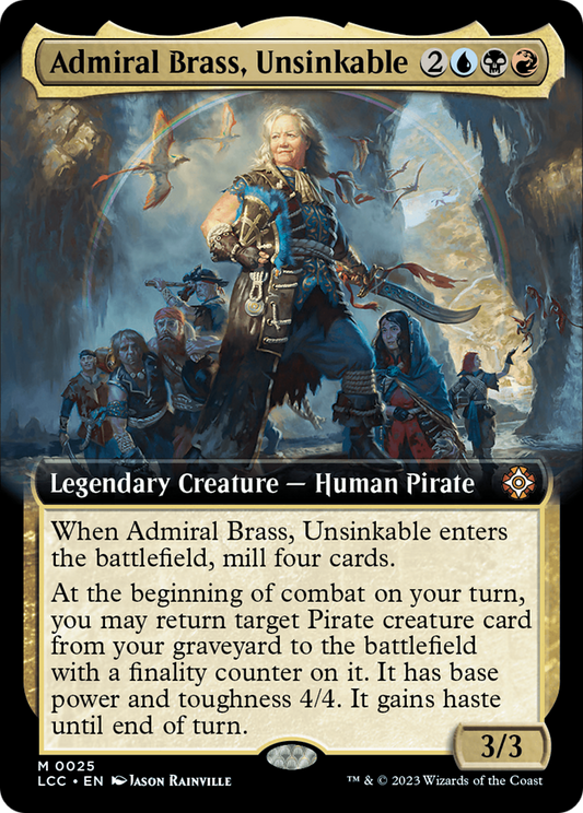 Admiral Brass, Unsinkable (Extended Art) [The Lost Caverns of Ixalan Commander] Foil