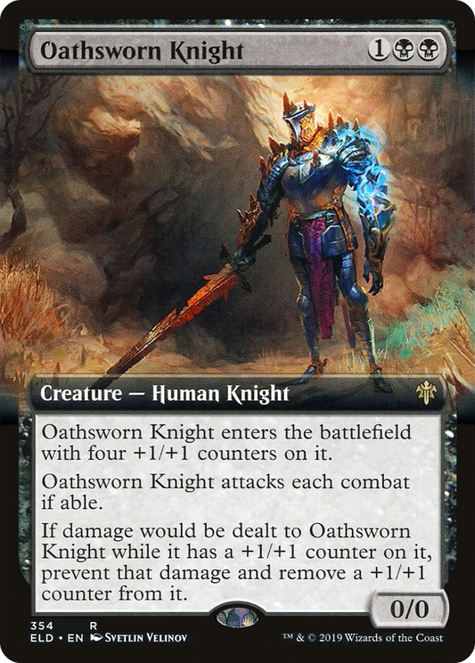 Oathsworn Knight (Extended Art) [Throne of Eldraine] Foil