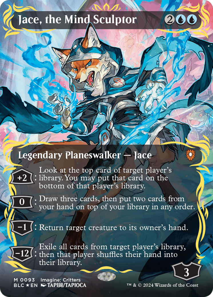 Jace, the Mind Sculptor (Borderless) (Raised Foil) [Bloomburrow Commander] | Silver Goblin