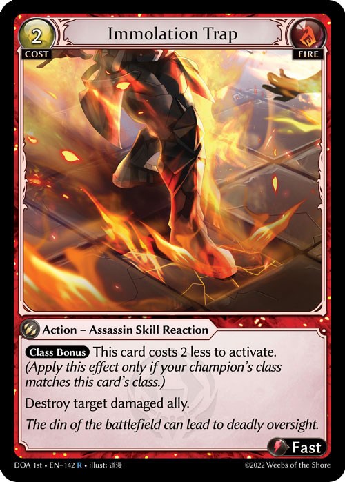 Immolation Trap (142) [Dawn of Ashes: 1st Edition] Foil