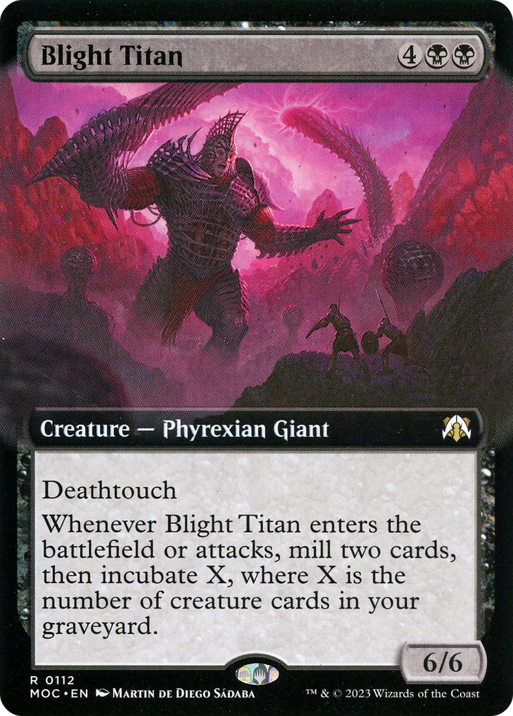 Blight Titan (Extended Art) [March of the Machine Commander] Foil