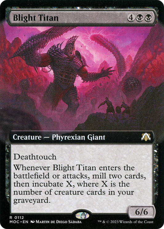 Blight Titan (Extended Art) [March of the Machine Commander] Foil