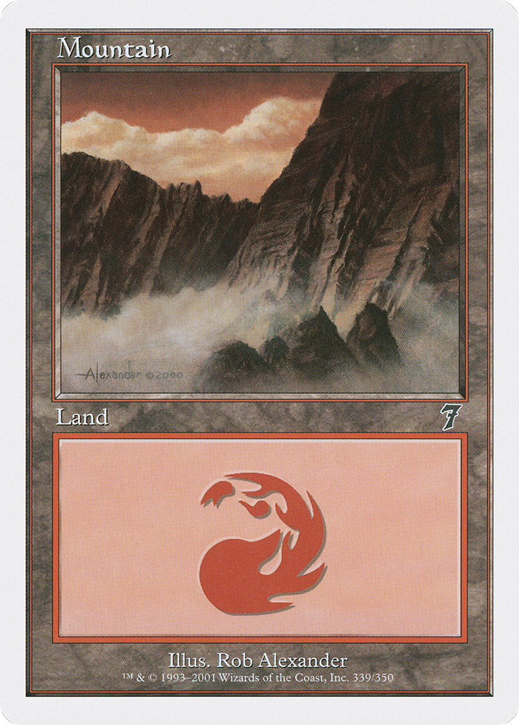 Mountain (339) Foil - Seventh Edition