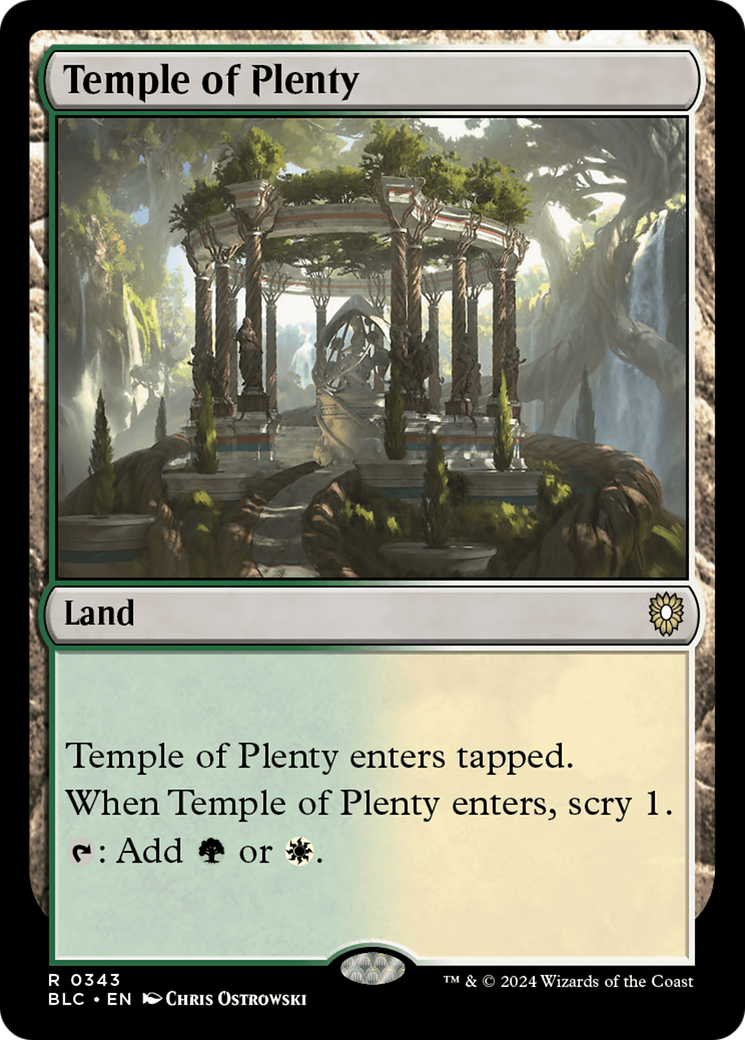 Temple of Plenty [Bloomburrow Commander] | Silver Goblin