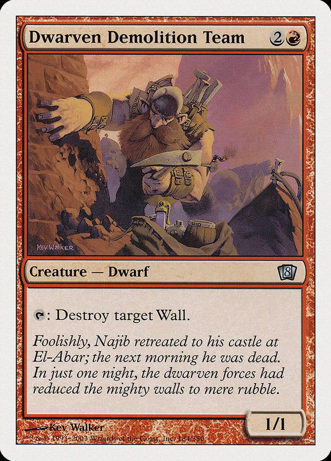 Dwarven Demolition Team [Eighth Edition] Foil