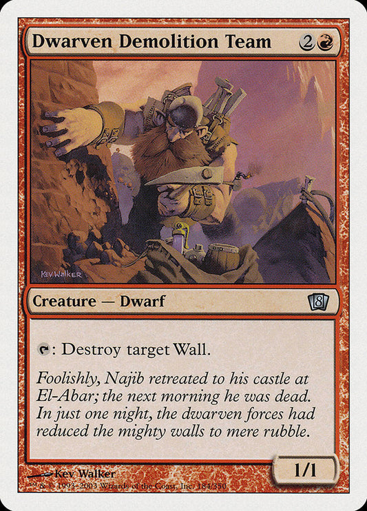 Dwarven Demolition Team [Eighth Edition] Foil
