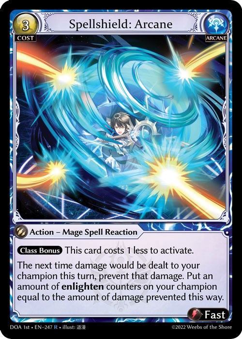 Spellshield: Arcane (247) [Dawn of Ashes: 1st Edition] Foil