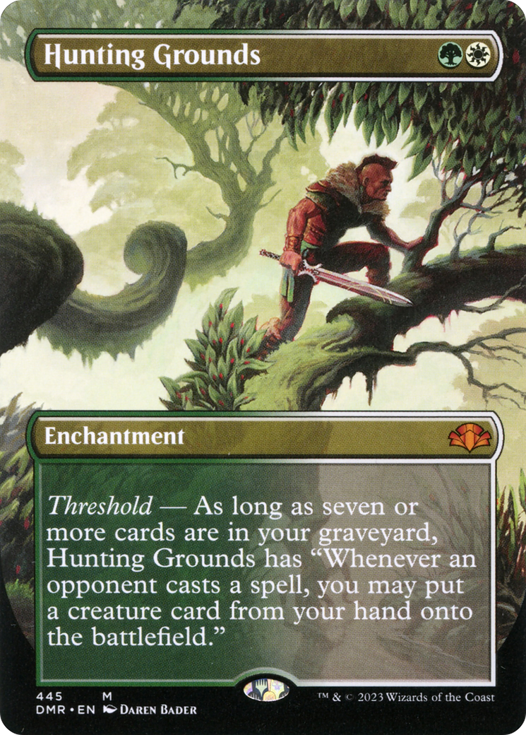Hunting Grounds (Borderless Alternate Art) [Dominaria Remastered] Foil