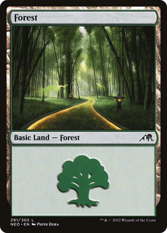 Forest (291) [Kamigawa: Neon Dynasty] Foil