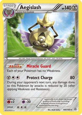 Aegislash (100) Reverse Holofoil - Primal Clash