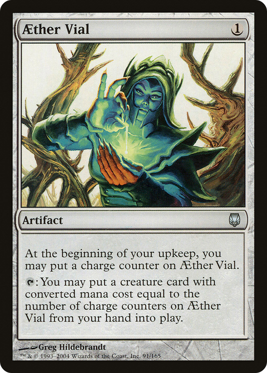 Aether Vial (091) Foil - Darksteel