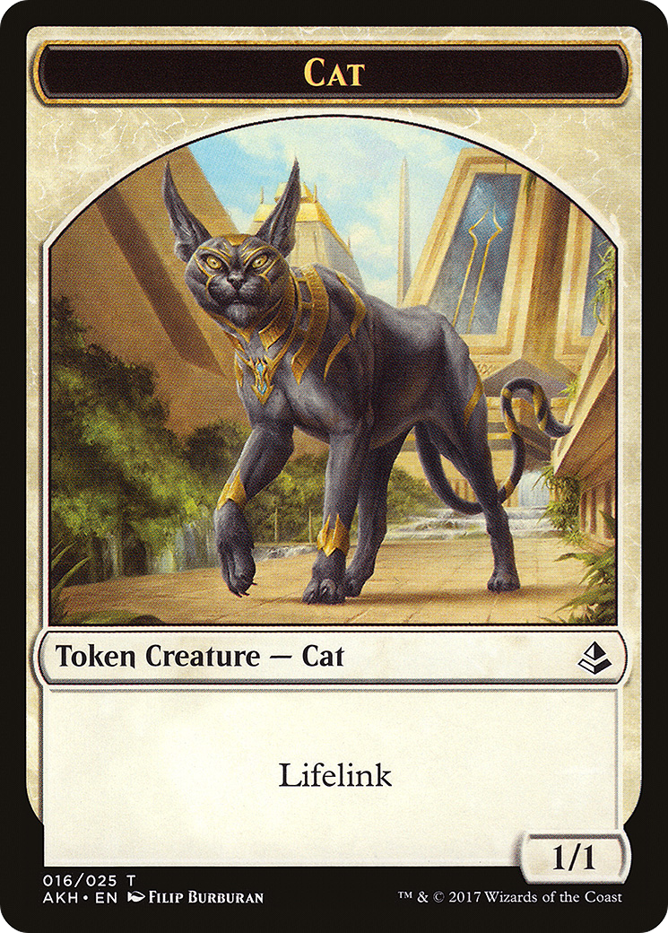 Cat Token (016) Foil - Amonkhet Tokens