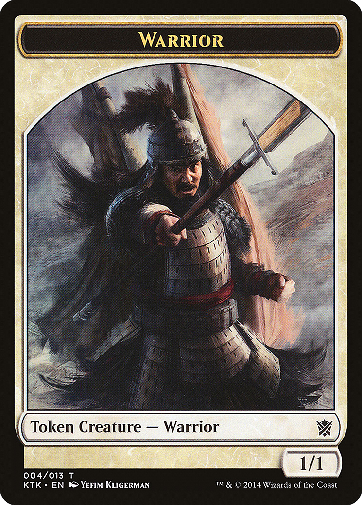 Warrior (004) - Khans of Tarkir Tokens