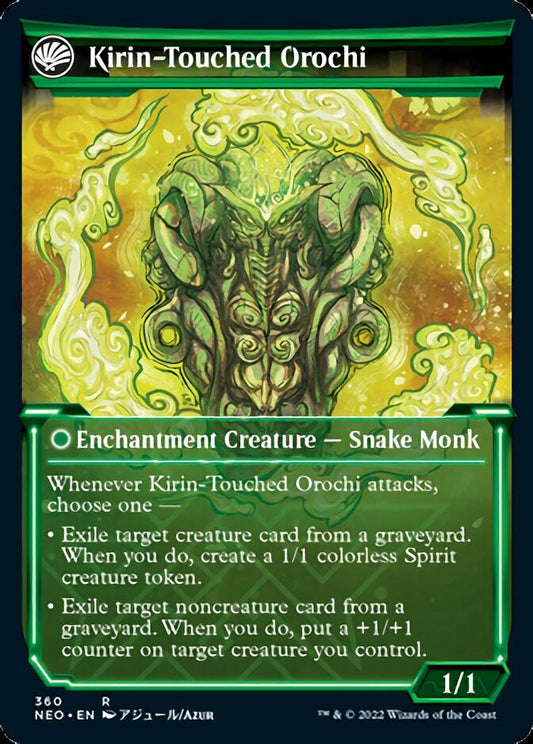 Teachings of the Kirin // Kirin-Touched Orochi (Showcase Soft Glow) [Kamigawa: Neon Dynasty] Foil