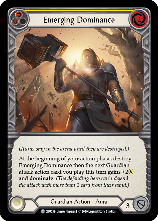 Emerging Dominance (Yellow) [CRU039] (Crucible of War)  1st Edition Normal | Silver Goblin