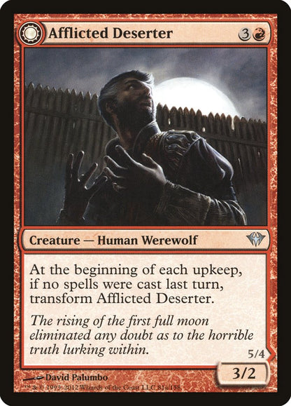 Afflicted Deserter // Werewolf Ransacker (081) Foil - Dark Ascension