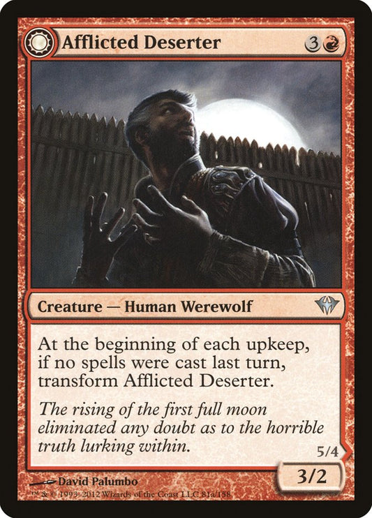Afflicted Deserter // Werewolf Ransacker (081) Foil - Dark Ascension