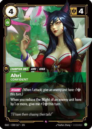 Ahri, Confident (038) Foil - Radiance