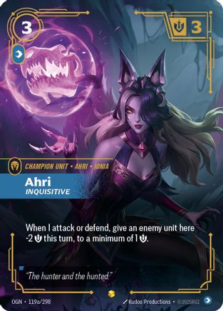 Ahri – Inquisitive (Alternate Art) (119a) Foil - Origins